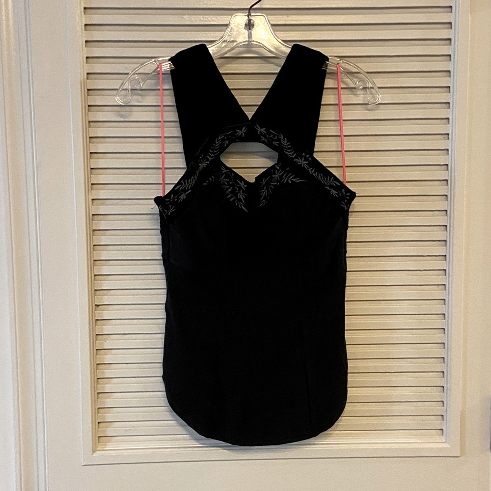 Free People Velvet Strap Corset Top